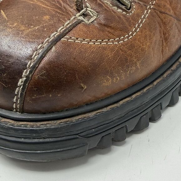 GBX Boots Mens 11 Brown Leather Chunky Lug Sole Gorpcore Y2K Vintage FLAWS main image 9